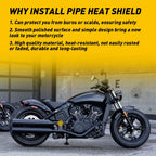 Exhaust Pipe Muffler Heat Shield Cover for Motorcycle (Universal)