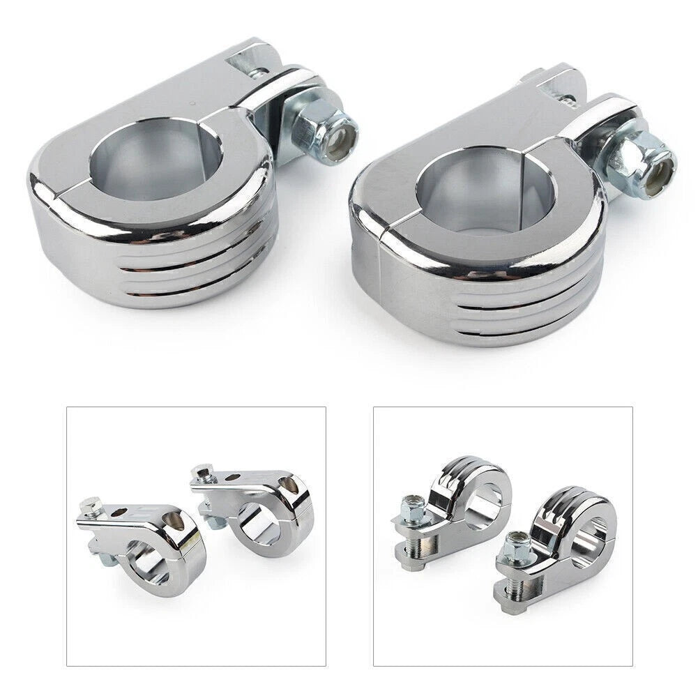 1.25" Chrome Highway Foot Peg Mounting for Harley Touring Road King