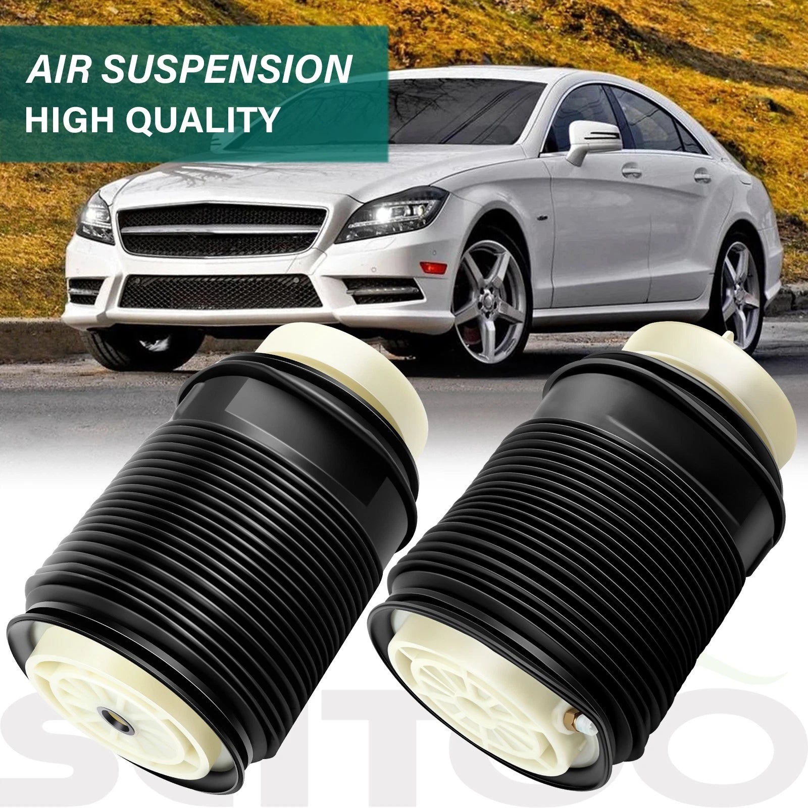 Rear Pair Air Suspension Springs for Mercedes W212 E350 E550 E63 CLS550 CLS63 (2010–2016)