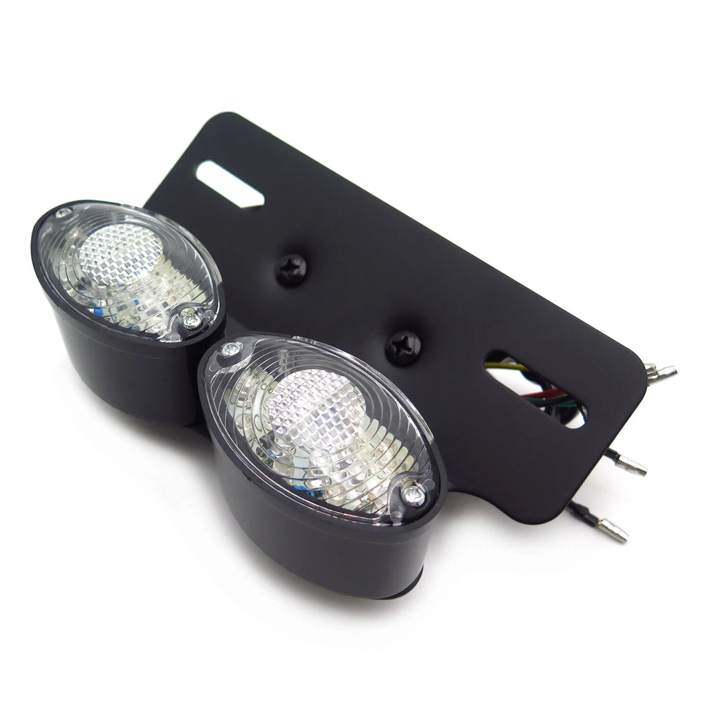 LED Tail Brake Light License Plate Holder for Motorcycle (Dirt Bike, Chopper, Cruiser)