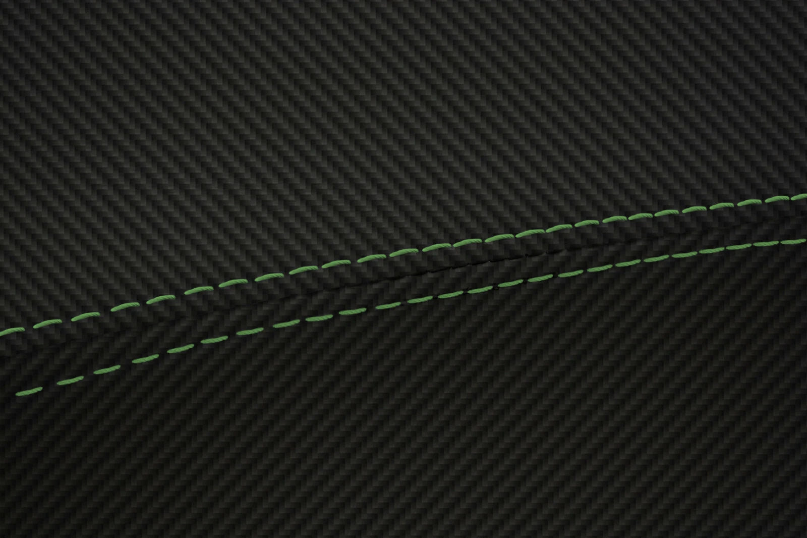 Console Lid Armrest Cover for Ford Explorer (2011–2019) Carbon Fiber Green Stitch