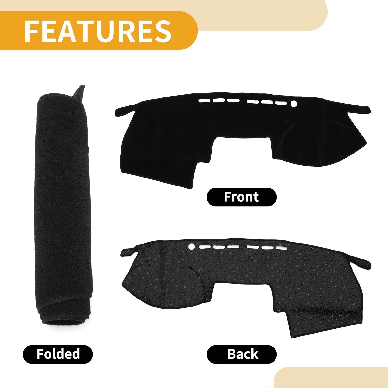 Dashboard Cover Mat for Toyota Mark X (2004–2009) Black 1 Pc