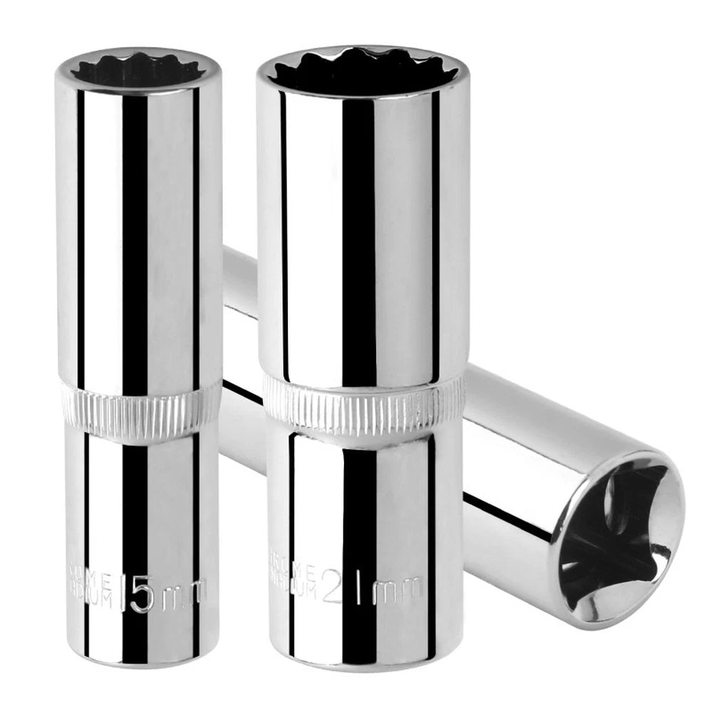 12 Point Long Socket Adapter 1/2 Drive for Torx Bits and Ratchet Extensions