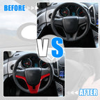Red ABS Plastic Steering Wheel Cover Trim for Chevrolet Cruze (2010–2015)