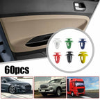 60PCS Door Panel Clips for Universal Vehicles (V9mm Hole)