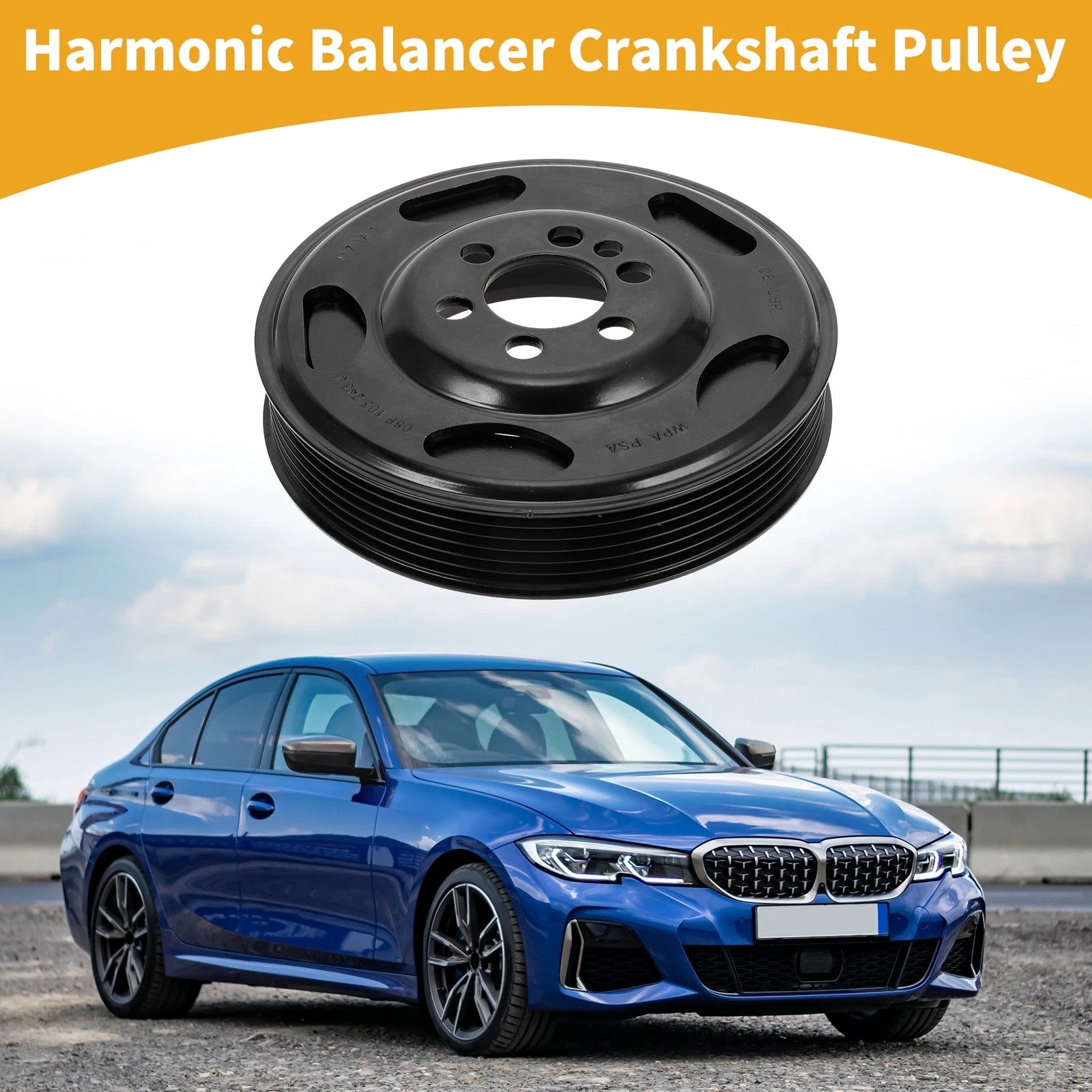 Engine Harmonic Balancer Crankshaft Pulley for Audi A3 (2006–2008) No. 06F105243J