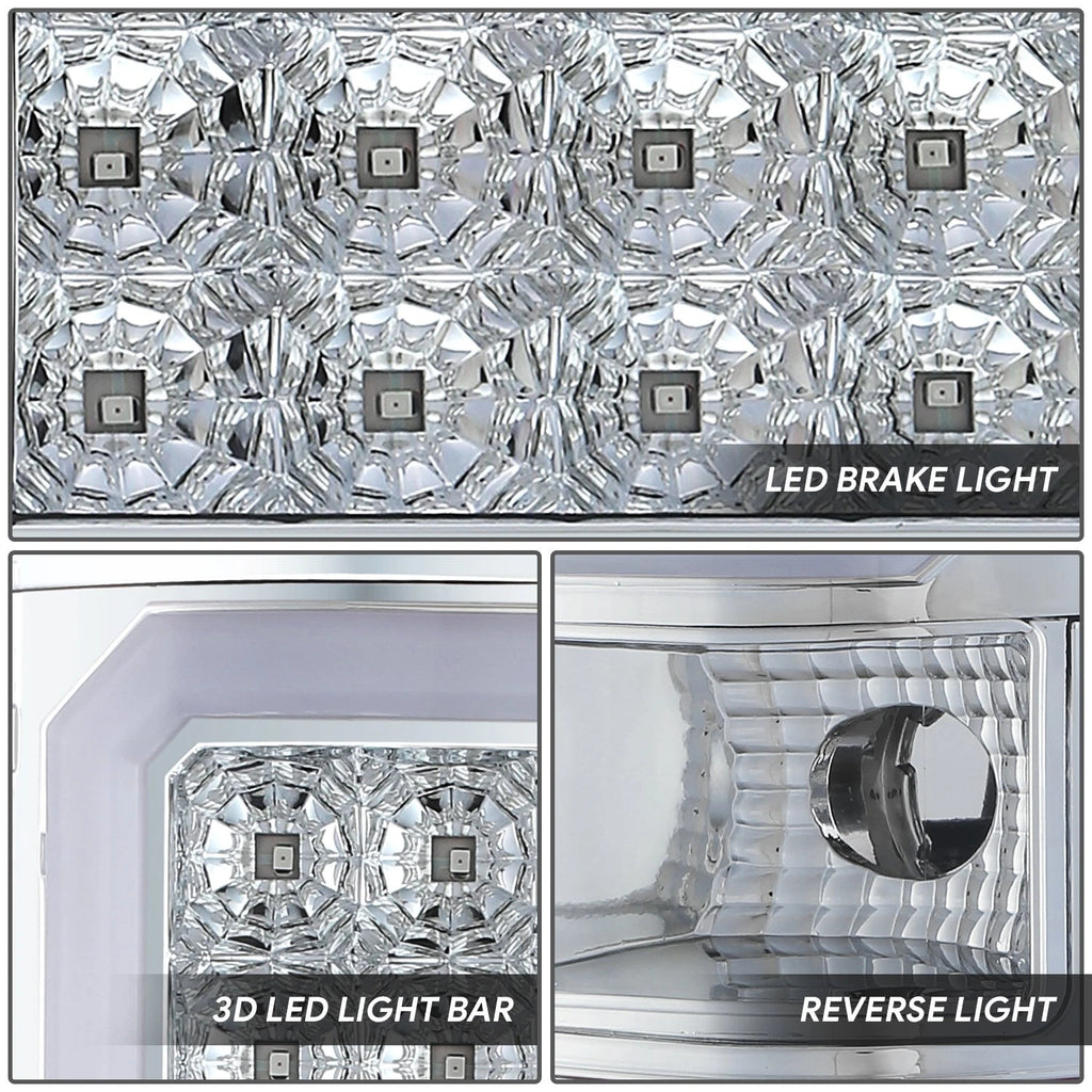 LED C-Shape Tail Brake Light Lamp for Chevy Silverado 1500 2500 (2007–2014)