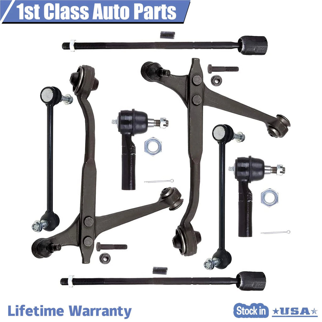 8pcs Control Arm Stabilizer Bar Link Tie Rod Kit for Ford Windstar (1999–2003)