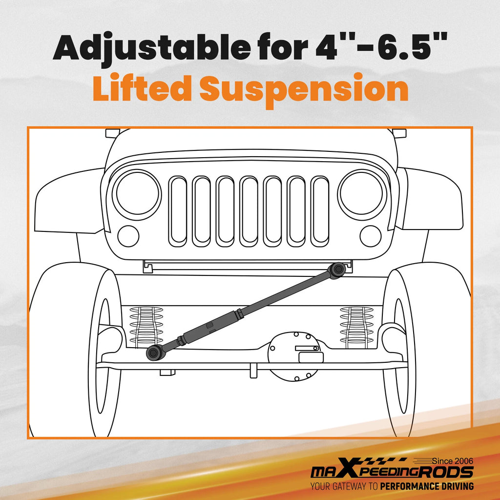 Adjustable Front Track Bar for Jeep Cherokee XJ (1984–2001) w/4-6.5" Lift
