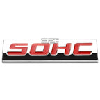 3D Polished Red Lettering Badge for