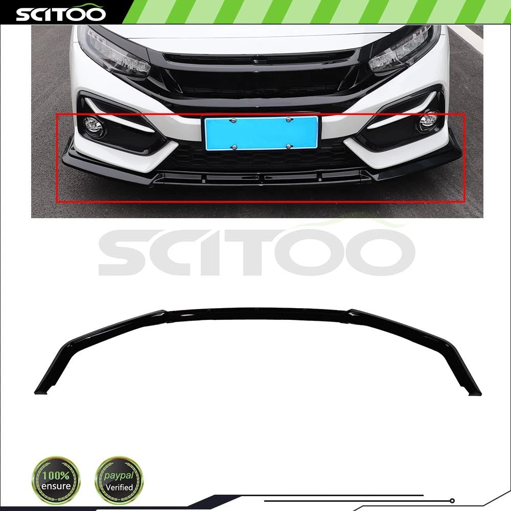 Front Bumper Lip Cover Trim for Honda Civic Hatchback & Si (2016–2021)