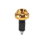 Handlebar Grips with End Cap for Motorcycle (7/8'' 1'') - Aluminum Gold
