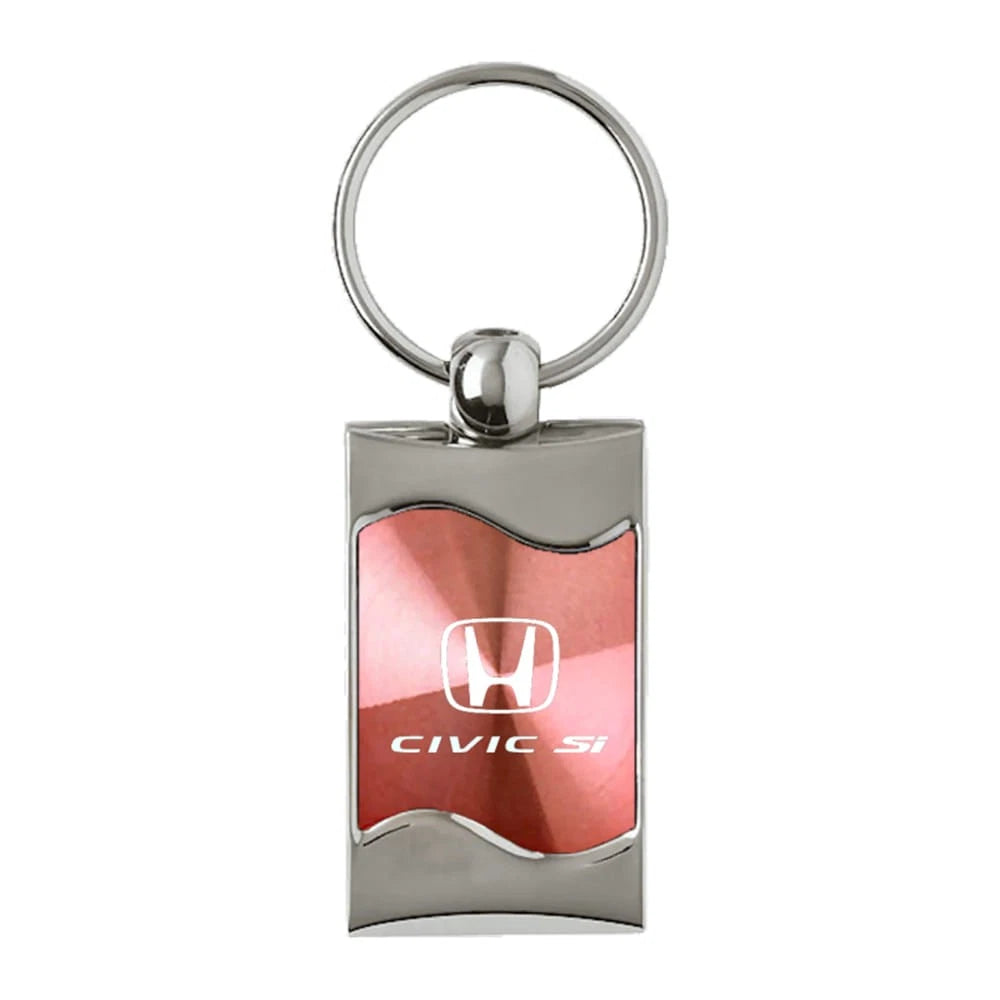 Pink Rectangular Wave Keychain - Officially Licensed for Honda Civic Si