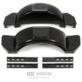 Set of 2 Glossy Black Single Axle Trailer Fenders for 13" Wheels