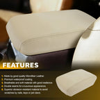 Middle Console Lid Armrest Leather Cover for Toyota 4Runner (2010–2023) Beige Tan