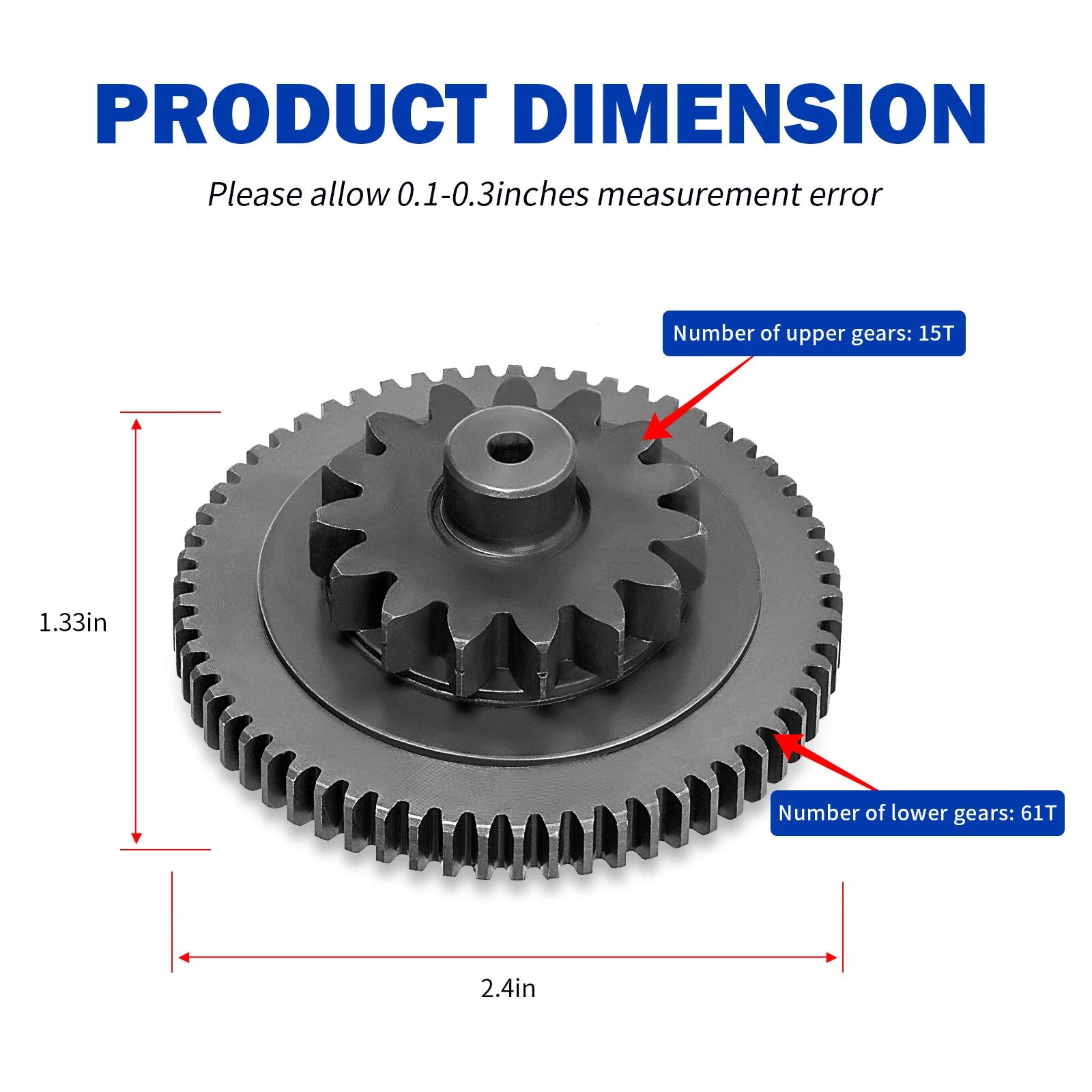 Starter Limiter Gear 39076-0005 for Kawasaki Prairie 650 700 Brute Force 650 750 (2002–2018)