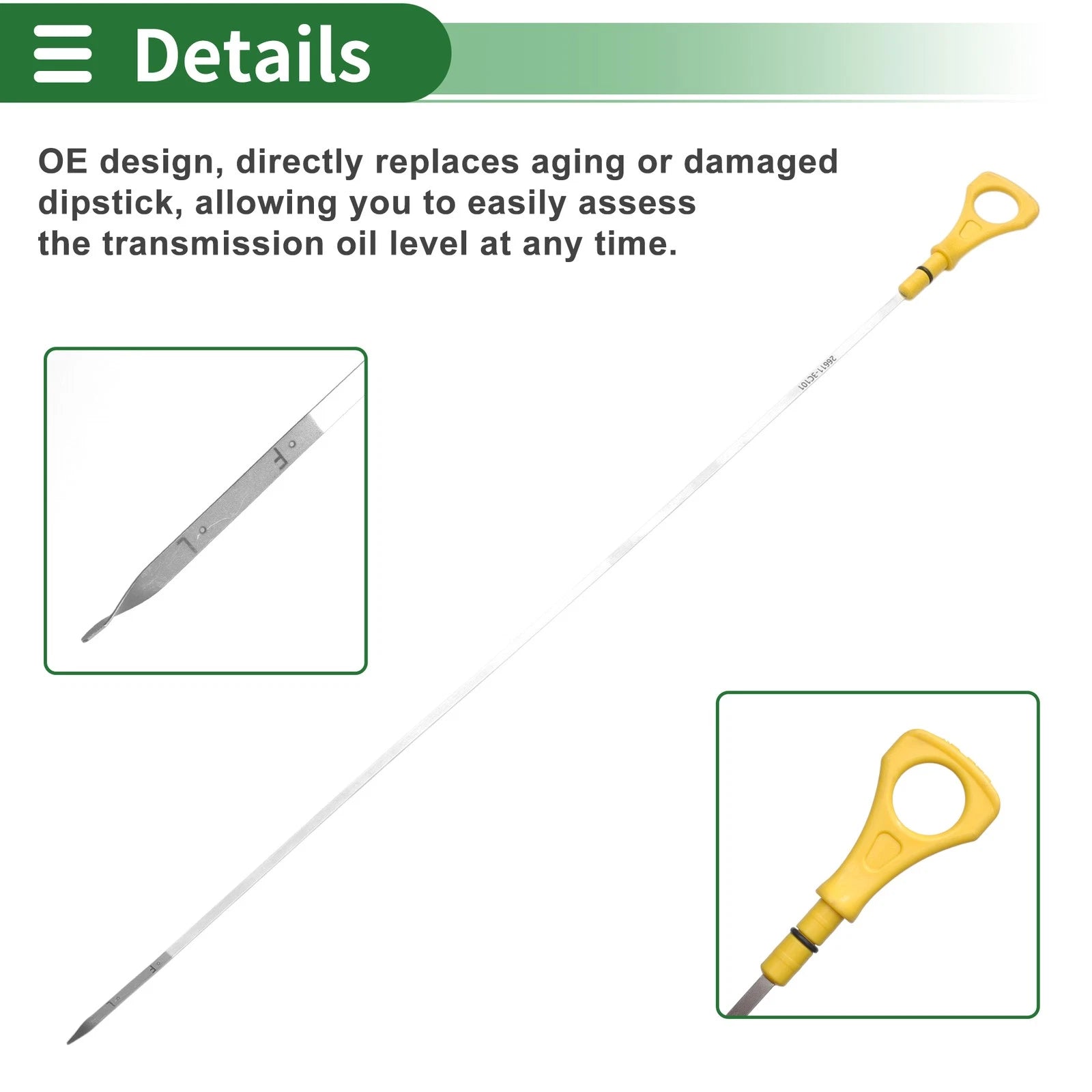 Oil Level Dipstick No. 266113C101 for Hyundai Kia (2012–2021) 3.3L 3.8L