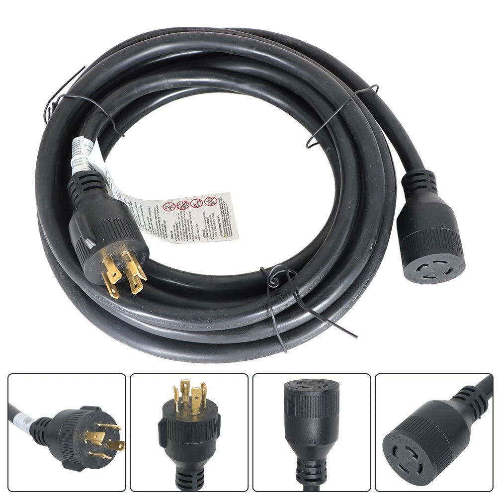 30A Generator Cord for Power Inlet Box (25FT, Waterproof)