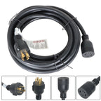 30A Generator Cord for Power Inlet Box (25FT, Waterproof)