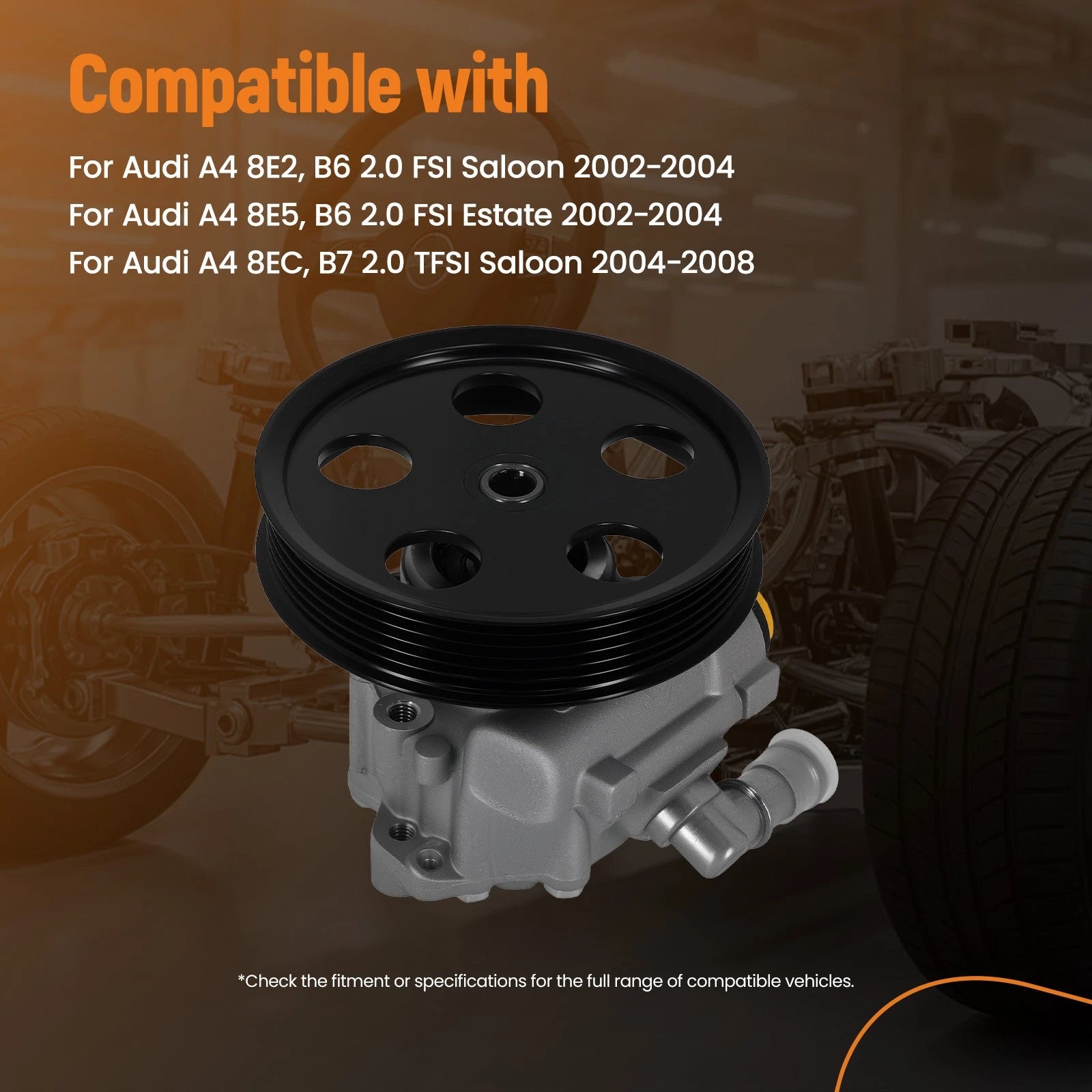 Power Steering Pump with Pulley for Audi A4 (2004-2009)