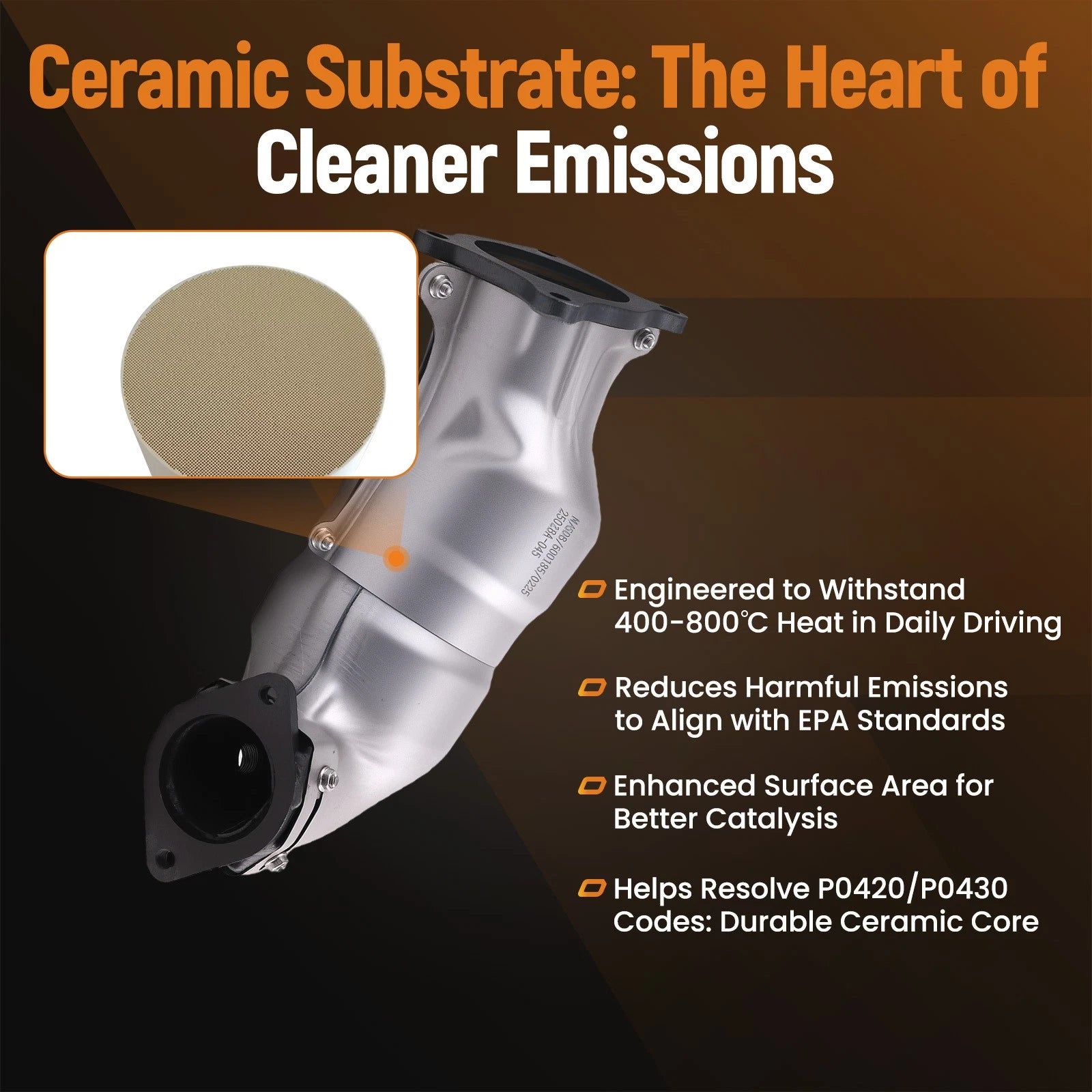 Catalytic Converter with Heat Shield for Subaru WRX (2015-2021)