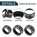 Set of 3 AC Climate Heater Switch Knob Cover Rings for Audi A3 8V (2014–2020)