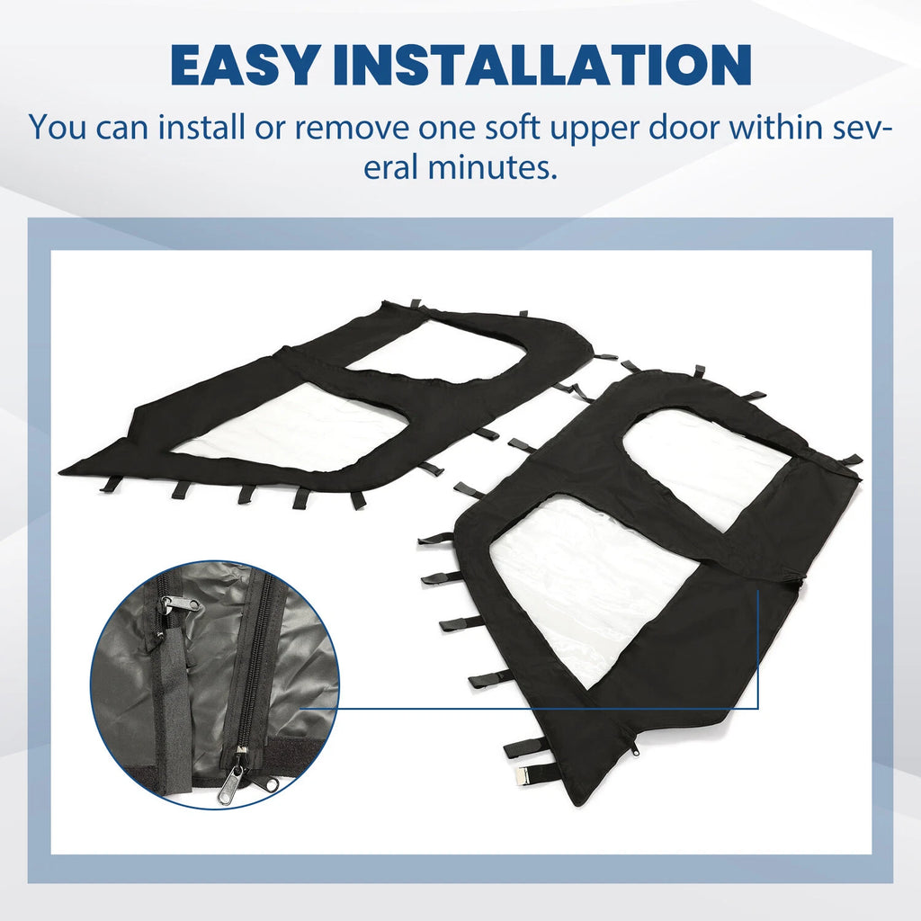 Soft Doors Cab Enclosure Set for Kawasaki Teryx4 (2012–2022)