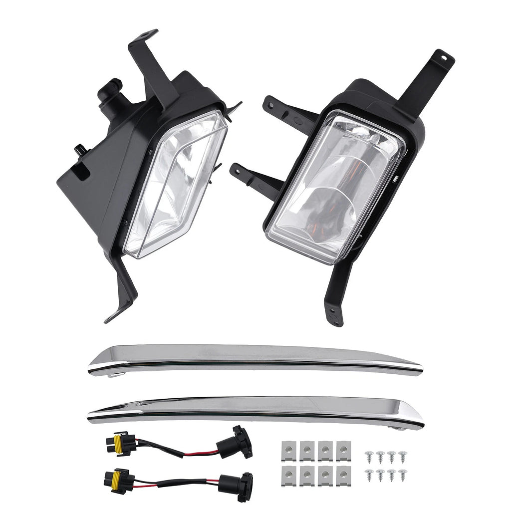 Fog Lights with Chrome Trim & Bulbs for Chevy Suburban/Tahoe (2015–2020)