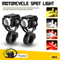 3X LED Motorcycle Signal Headlight Strobe Spotlights for Motorcycles 