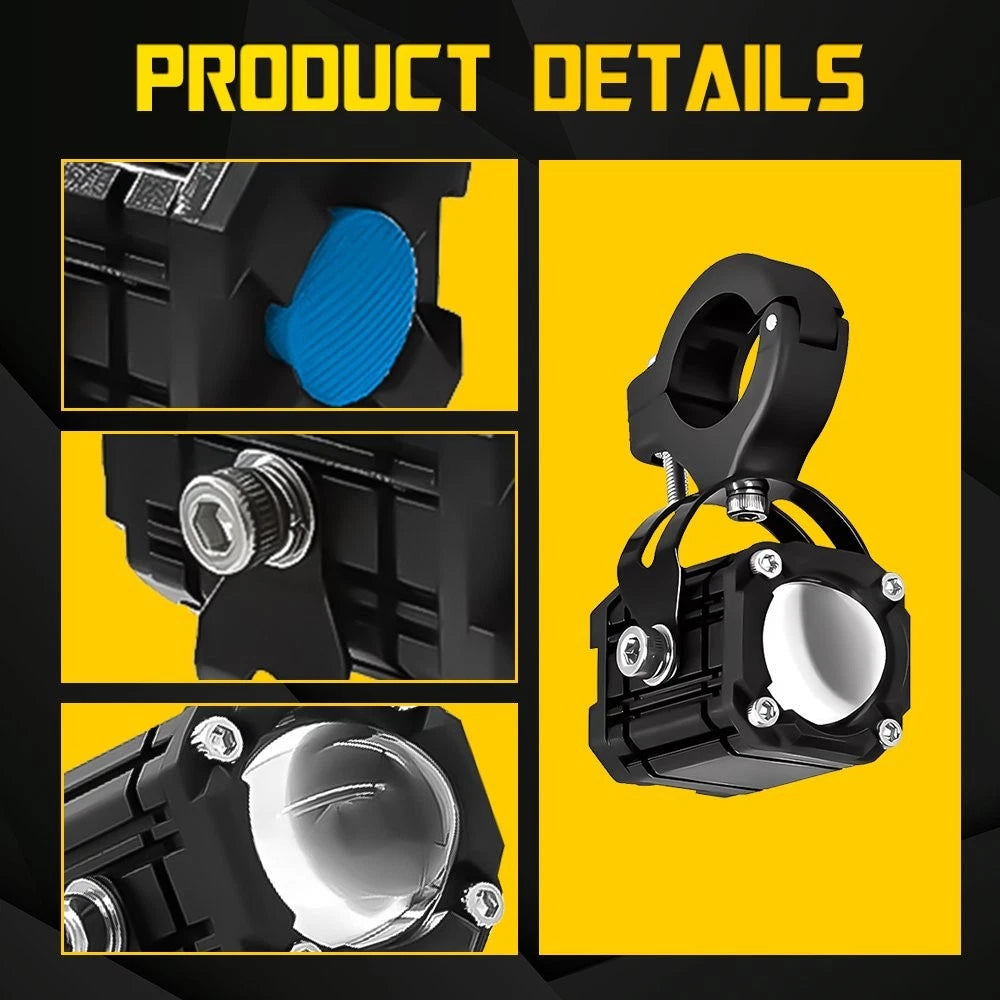 LED Spotlights for Motorcycle (Hi/Low Beam, Fog)