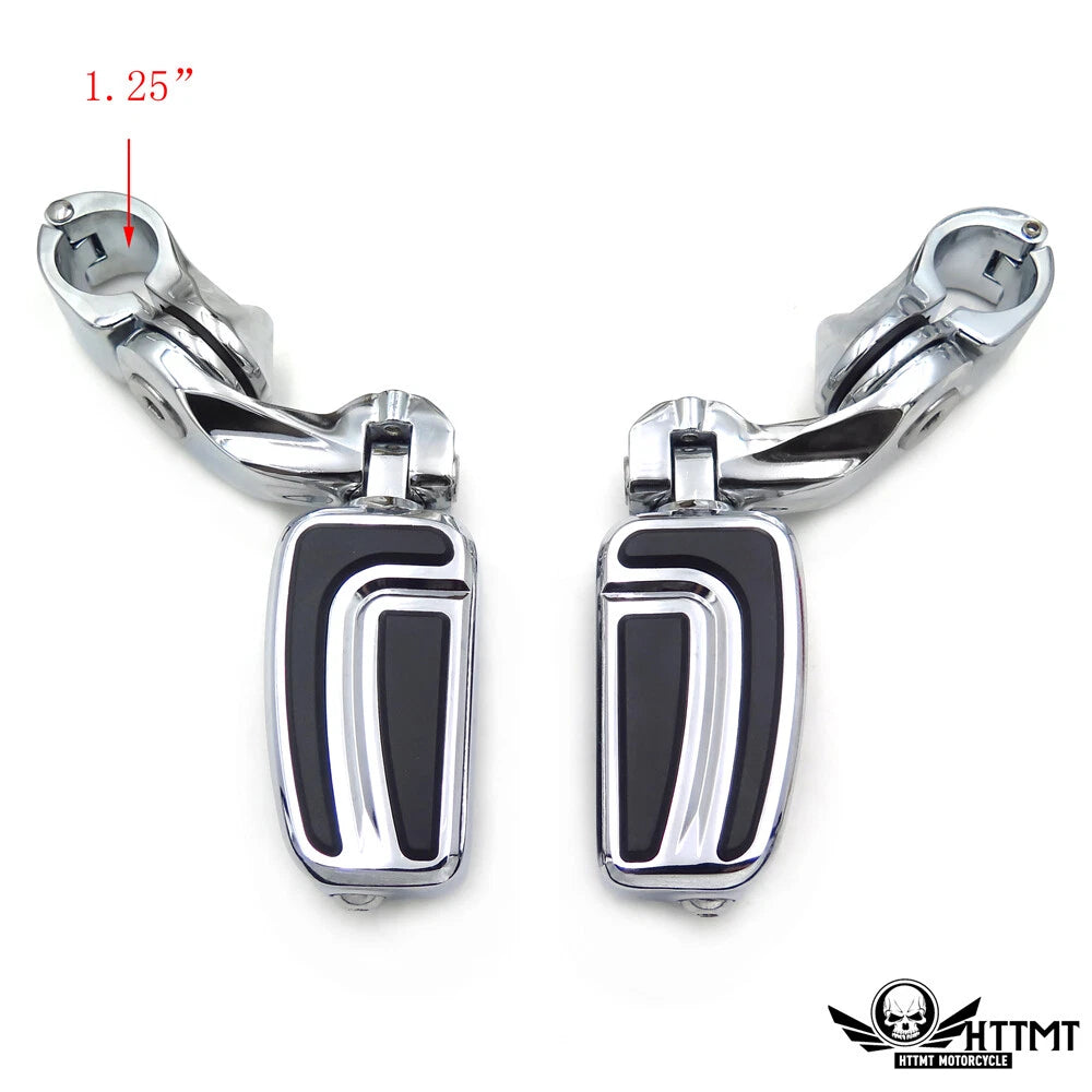 Chrome 2.5" Short Foot Peg Kit for Honda Shadow VT600 (1988–1999)