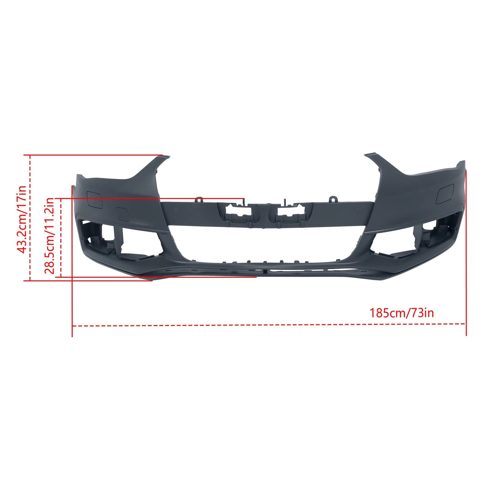 Front Bumper Cover for Audi A4 S4 A4 Quattro (2013–2016)