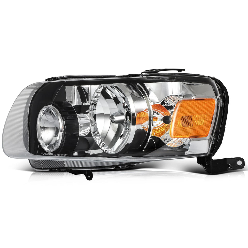 Set of 2 Black Housing Headlights Assembly for Ford Escape (2005–2007)