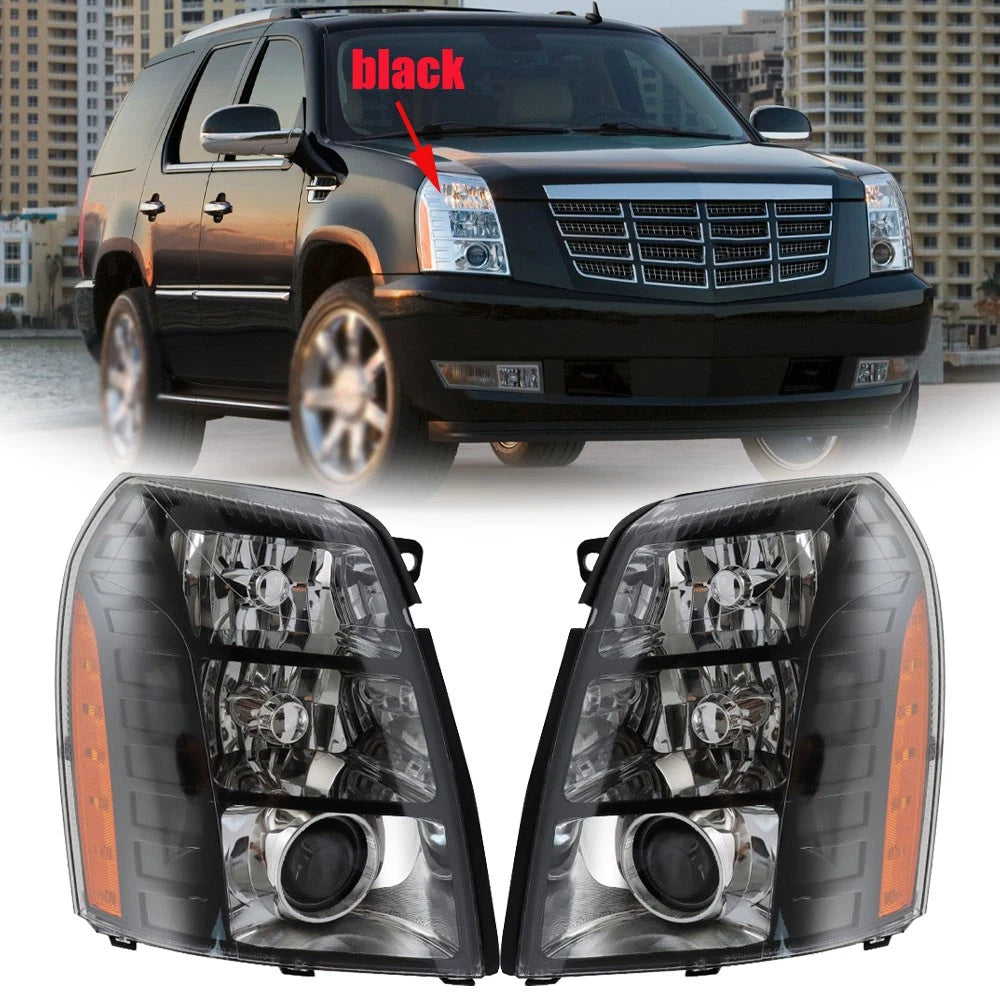 Headlight Assembly for Cadillac Escalade (2007–2014) HID Black