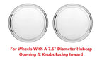 Stainless Steel Hubcaps Pair for 7.5 Inch Wheel Opening Ford 1947–1948