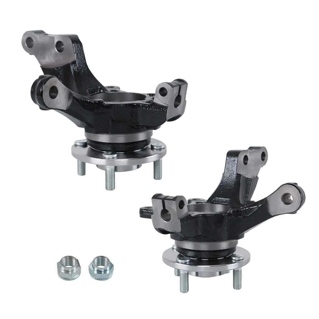 2X Front Knuckle & Wheel Hub Bearings for Nissan Versa Note (2014-2019)