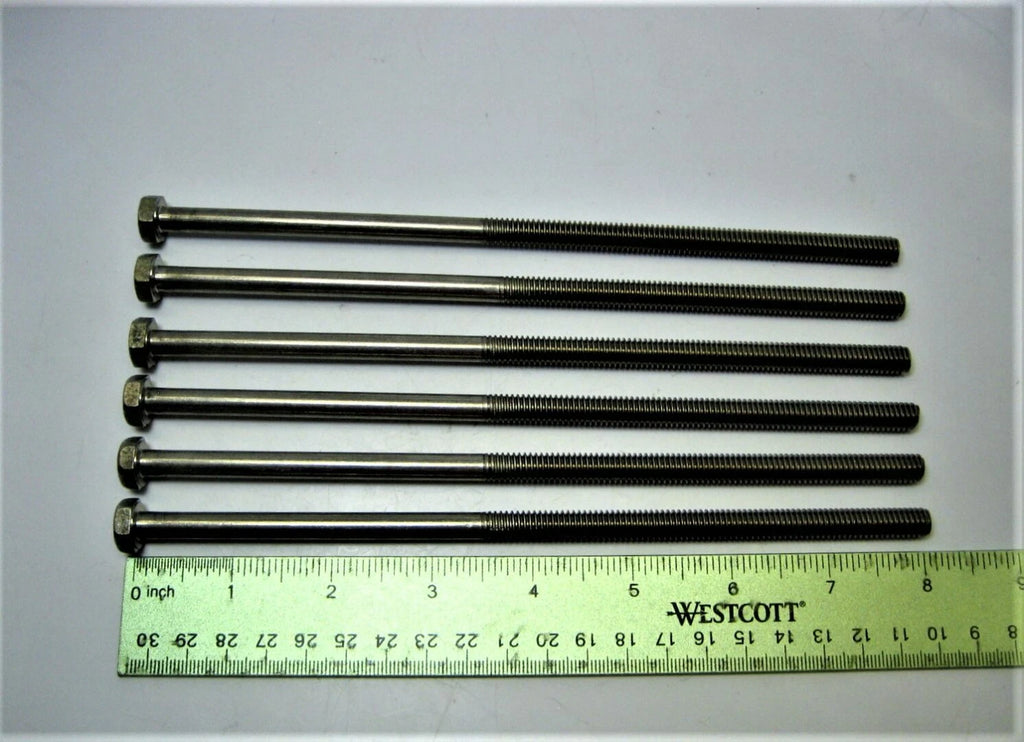 Set of 6 Hex Head Bolts for Hardin Marine 900-31C800HHS (5/16"-18 x 8")