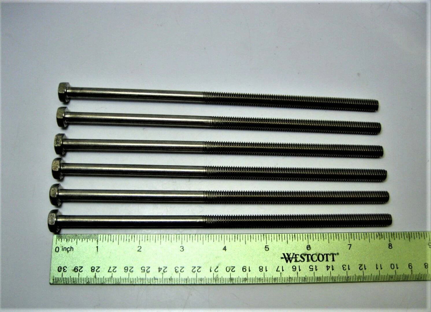 Set of 6 Hex Head Bolts for Hardin Marine 900-31C800HHS (5/16"-18 x 8")