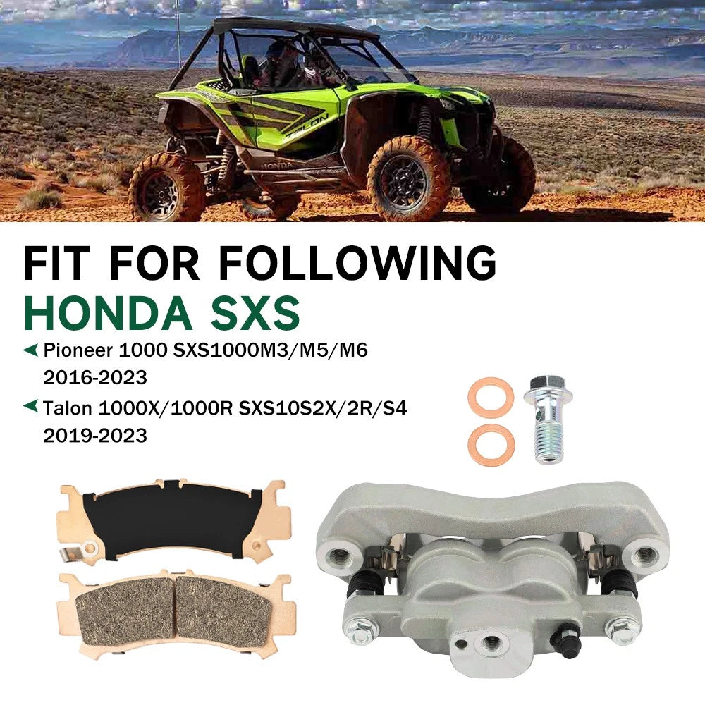 Front Left Brake Caliper w/Pads for Honda Talon 1000X/R SXS10S2X/2R/S4 (2019–2023)