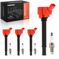 Set of 4 Ignition Coils & Iridium Spark Plugs for Jeep Renegade (2015–2023)