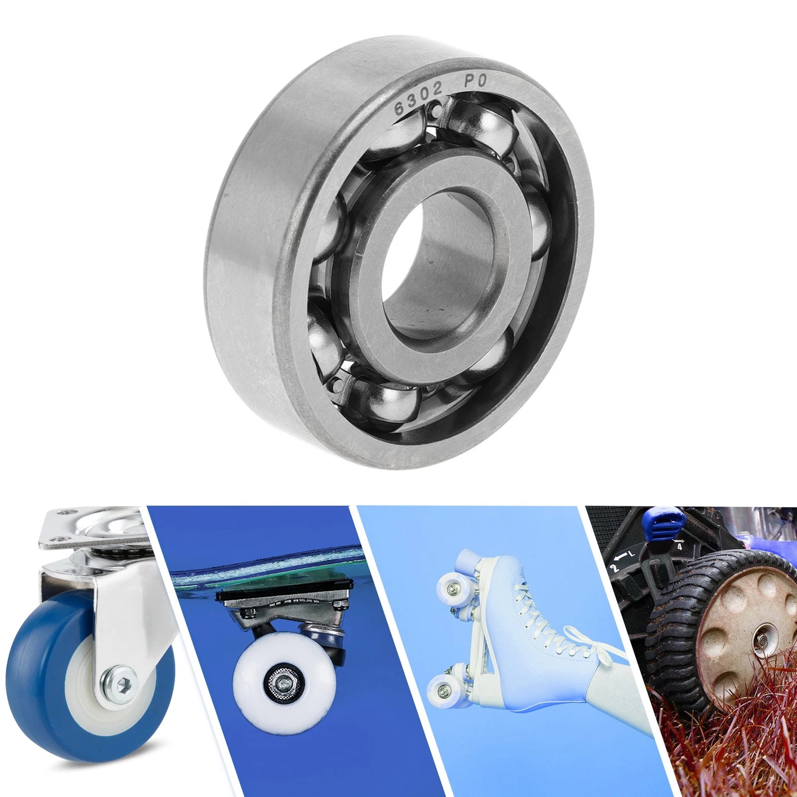 6302 Deep Groove Ball Bearing for Scooter Skateboard Wheel (P0 15x42x13mm)