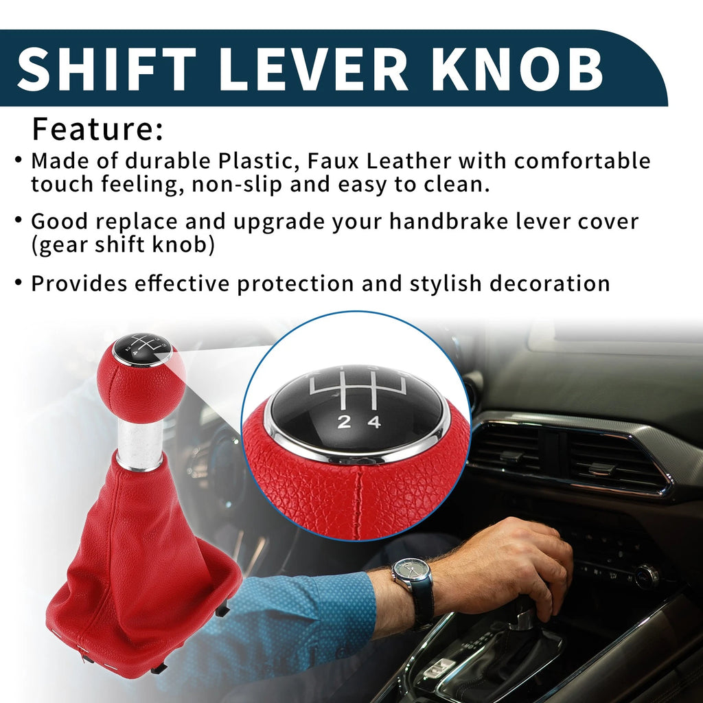 5 Speed Gear Shifter Knob with Cover for Audi A3 8L1 (1996–2003)