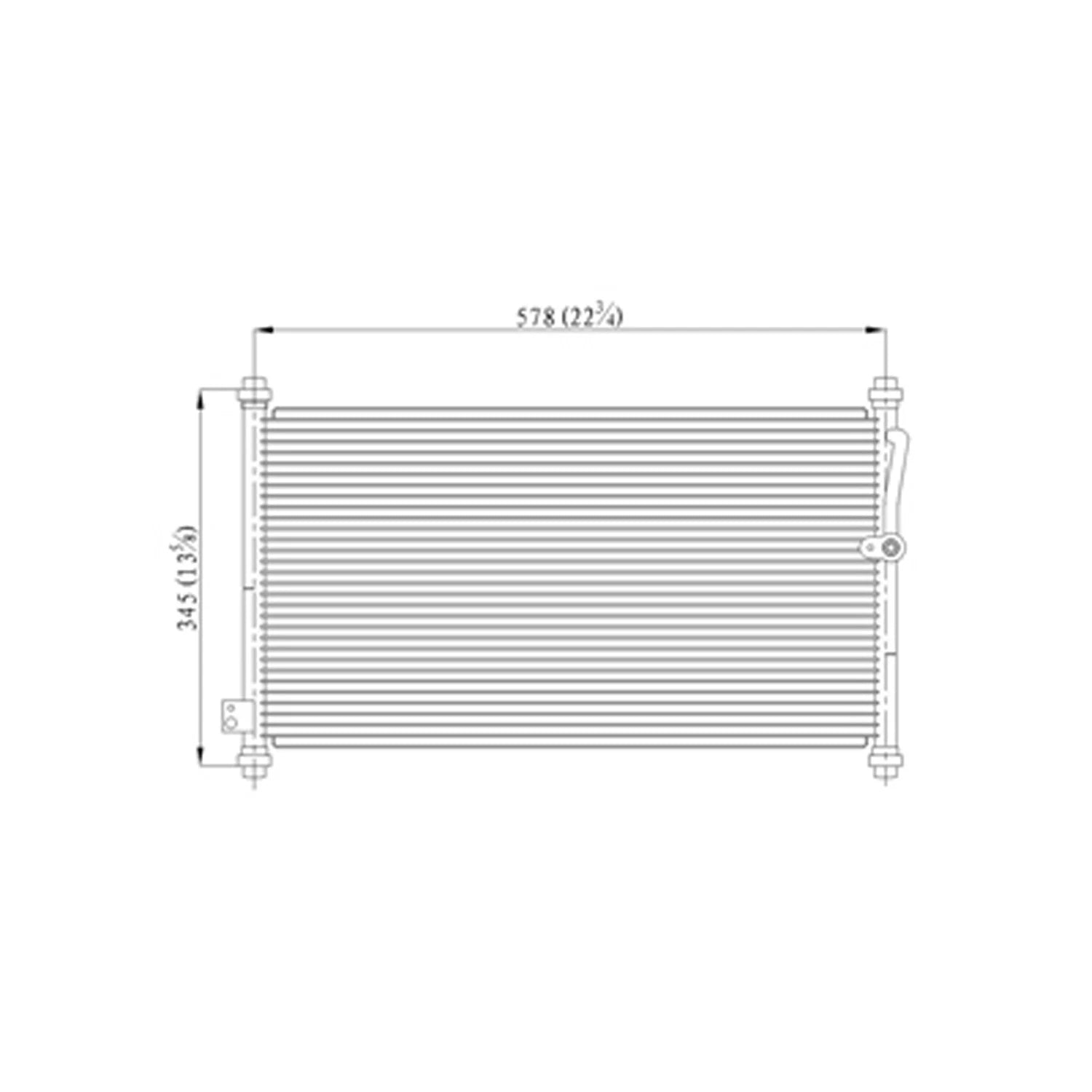 Replacement A/C Condenser Stock Repair Part For 1997 Acura CL