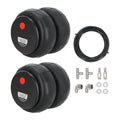 Pair 2600lbs Air Spring Bags Single Port 1/2"npt W/ Air Hose & T Fittings