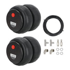 Pair 2600lbs Air Spring Bags Single Port 1/2"npt W/ Air Hose & T Fittings