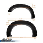 Set of 4 Pocket Rivet Style Fender Flares for F-250 F-350 Super Duty