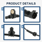 Set of 4 ABS Wheel Speed Sensors for Jeep Wrangler (2007–2017)