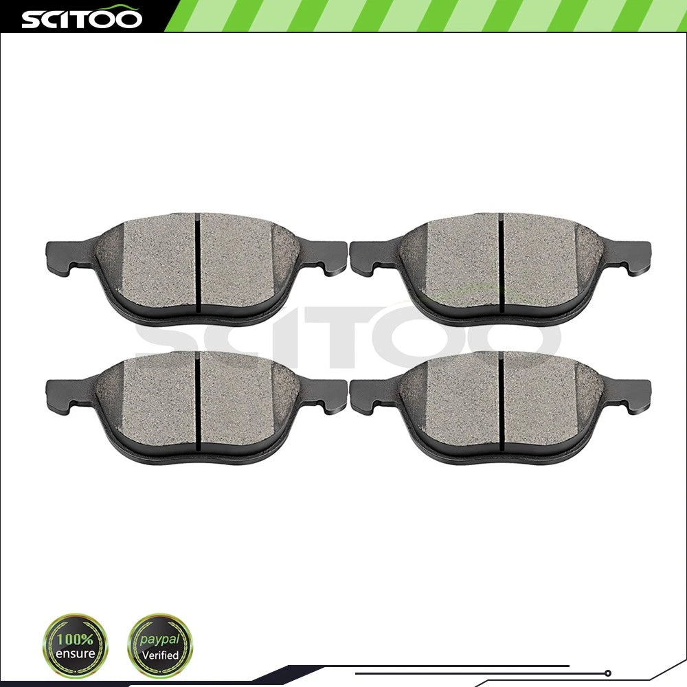 Set of 4 Ceramic Brake Pads for Ford Focus (2005–2017)
