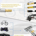 Tire Inflation Hose Adapter with Quick Detach Valve Connector for Tires