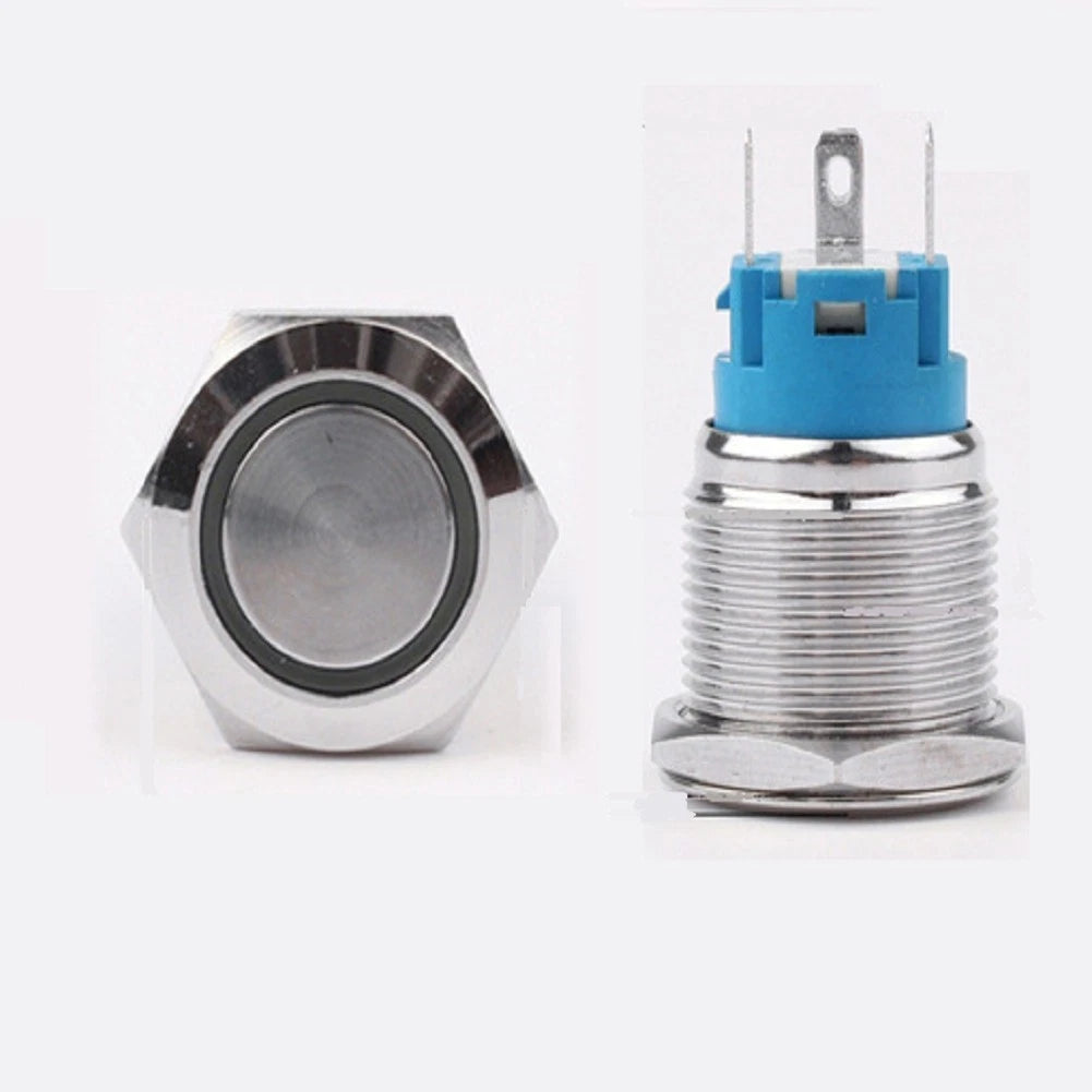 LED Push Button Switch 19mm for 110V 220V (Self Resetting)